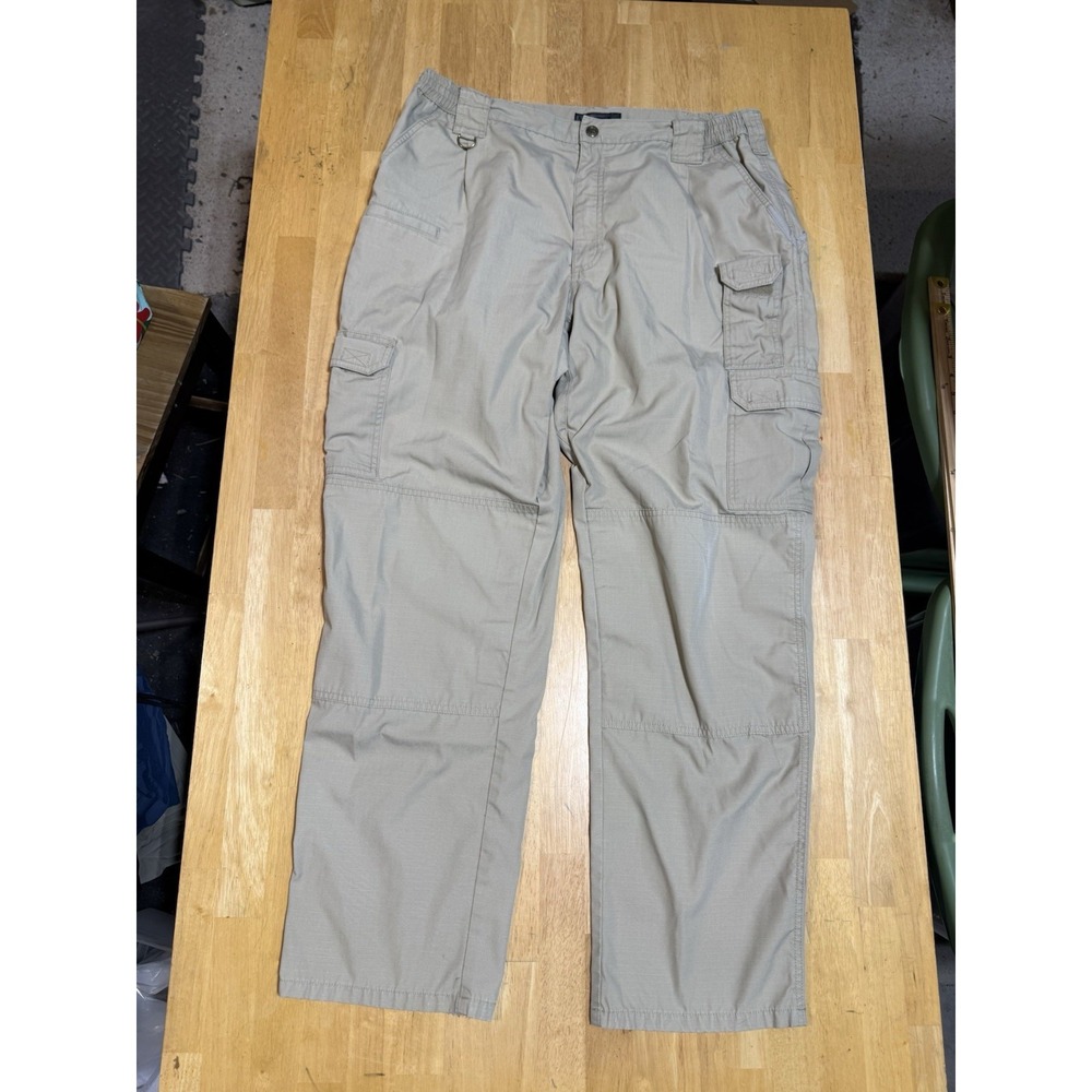 5.11 Tactical Mens 36x32 Taclite Pro Cargo Pants Khaki Tan Ripstop Style 74273